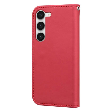 Samsung Galaxy S24+ (Plus) Flip Cover m. Kortholder / Ståfunktion / Strop - Rød (Kat)