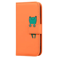 iPhone 13 Pro Flip Cover m. Kortholder / Ståfunktion / Strop - Orange (Frø)