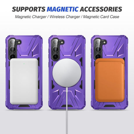 EIDERWOOD Samsung Galaxy S25+ / S24+ (Plus) Håndværkercover med Kickstand og Magsafe-kompatibel - Lilla