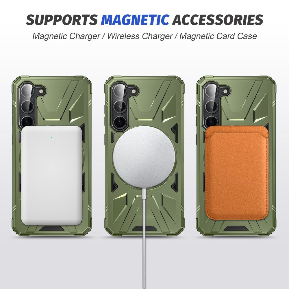 EIDERWOOD Samsung Galaxy S25+ (Plus) / S24+ (Plus) Håndværkercover med Kickstand og Magsafe-kompatibel - Grøn