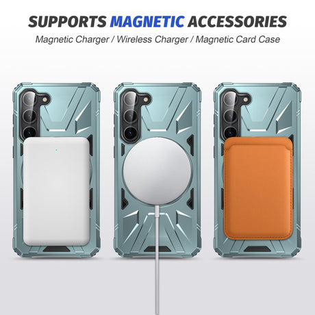 EIDERWOOD Samsung Galaxy S25+ / S24+ (Plus) Håndværkercover med Kickstand og Magsafe-kompatibel - Blå