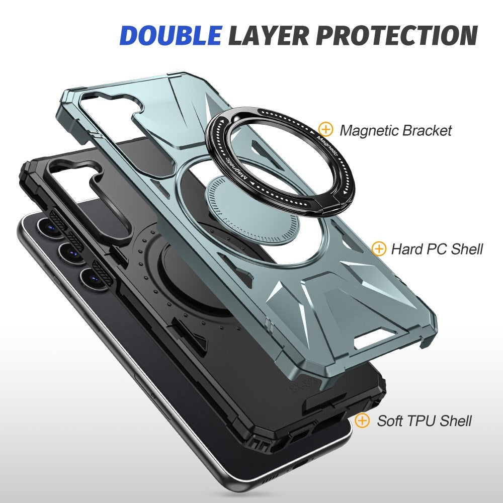 EIDERWOOD Samsung Galaxy S25+ / S24+ (Plus) Håndværkercover med Kickstand og Magsafe-kompatibel - Blå