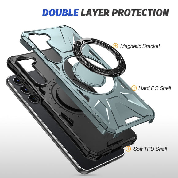 EIDERWOOD Samsung Galaxy S25+ / S24+ (Plus) Håndværkercover med Kickstand og Magsafe-kompatibel - Blå