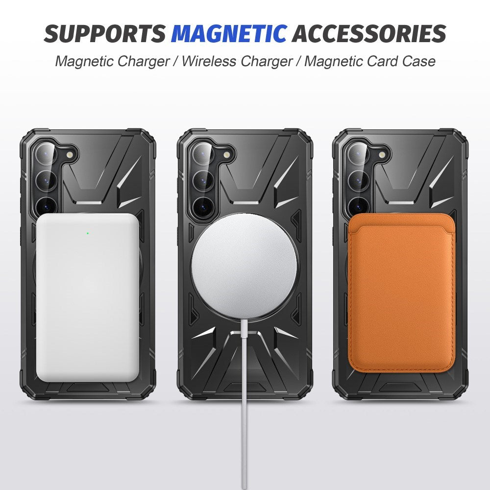EIDERWOOD Samsung Galaxy S25+ / S24+ (Plus) Håndværkercover med Kickstand og Magsafe-kompatibel - Sort