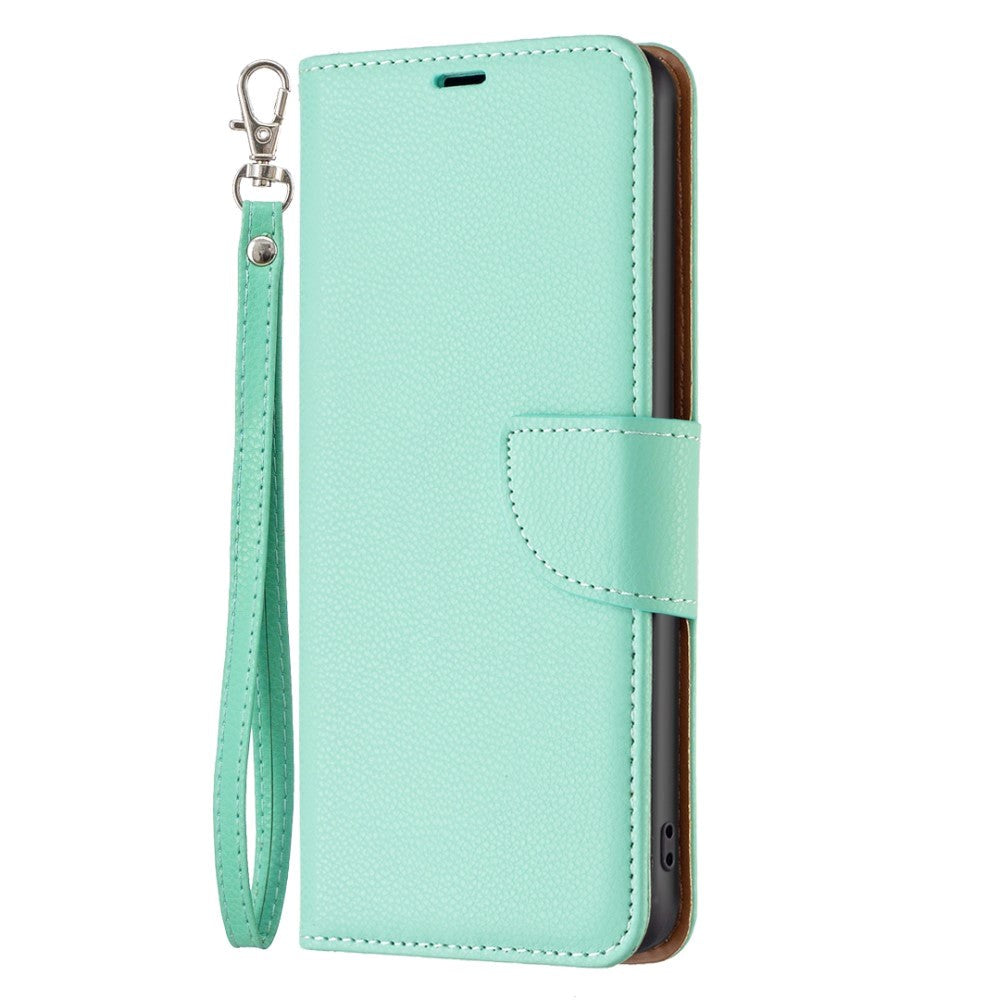 Samsung Galaxy A35 (5G) PU Litchi Læder Cover m. Pung & Strop - Grøn