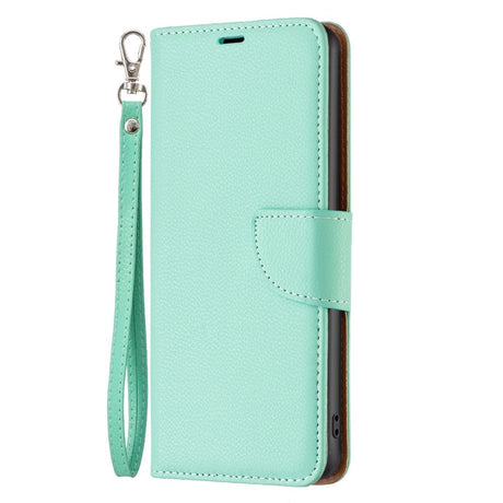 Samsung Galaxy A35 (5G) PU Litchi Læder Cover m. Pung & Strop - Grøn