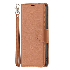 Samsung Galaxy A35 (5G) PU Litchi Læder Cover m. Pung & Strop - Brun