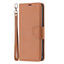 Samsung Galaxy A35 (5G) PU Litchi Læder Cover m. Pung & Strop - Brun