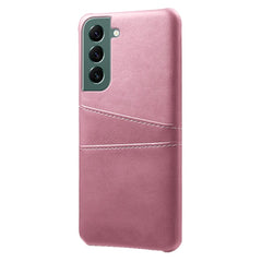 Samsung Galaxy S24 Læder Cover m. Dobbelt Kortholder - Rose Gold