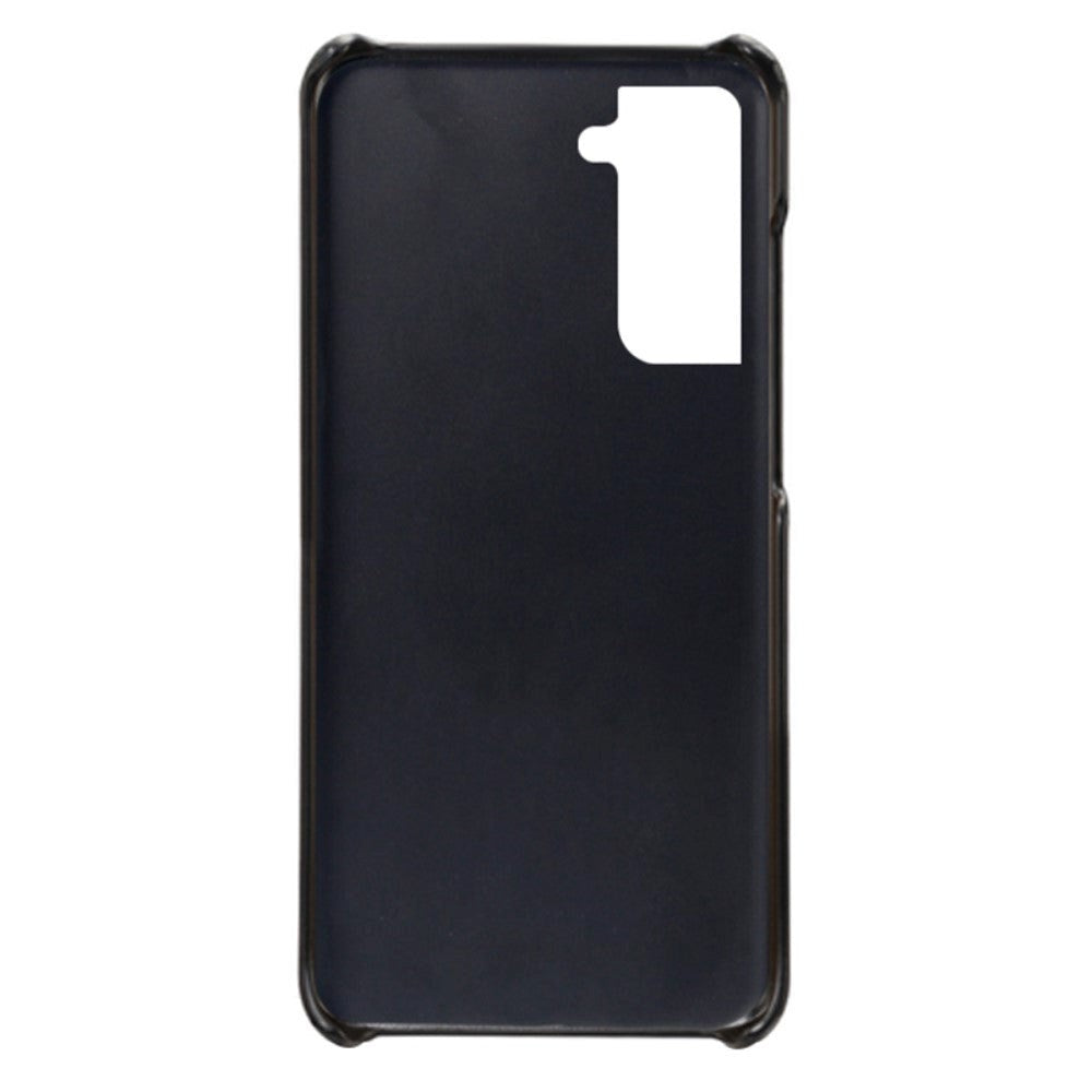 Samsung Galaxy S24 Læder Cover m. Dobbelt Kortholder - Sort