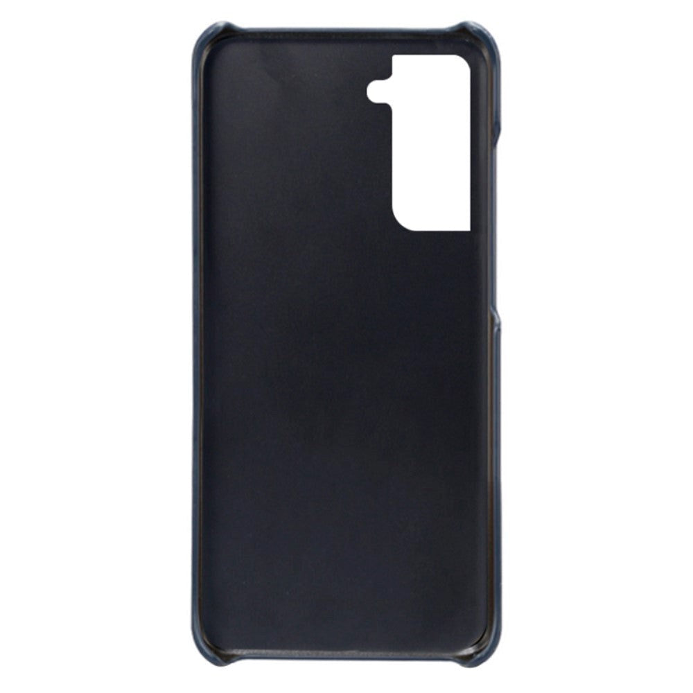 Samsung Galaxy S24 Læder Cover m. Dobbelt Kortholder - Blå