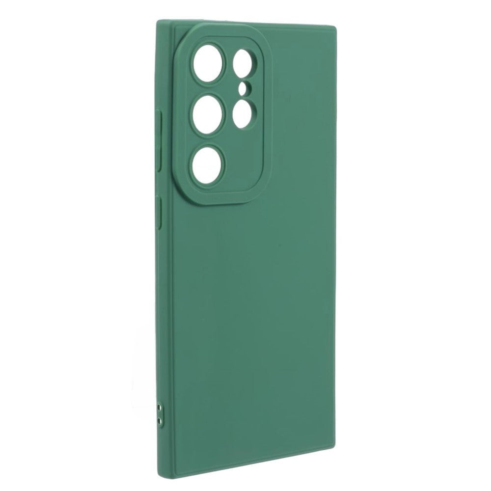 Samsung Galaxy S24 Ultra Mat Fleksibel Plastik Cover - Grøn