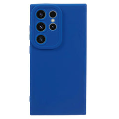 Samsung Galaxy S24 Ultra Mat Fleksibel Plastik Cover - Blå