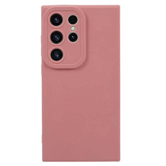 Samsung Galaxy S24 Ultra Mat Fleksibel Plastik Cover - Lyserød