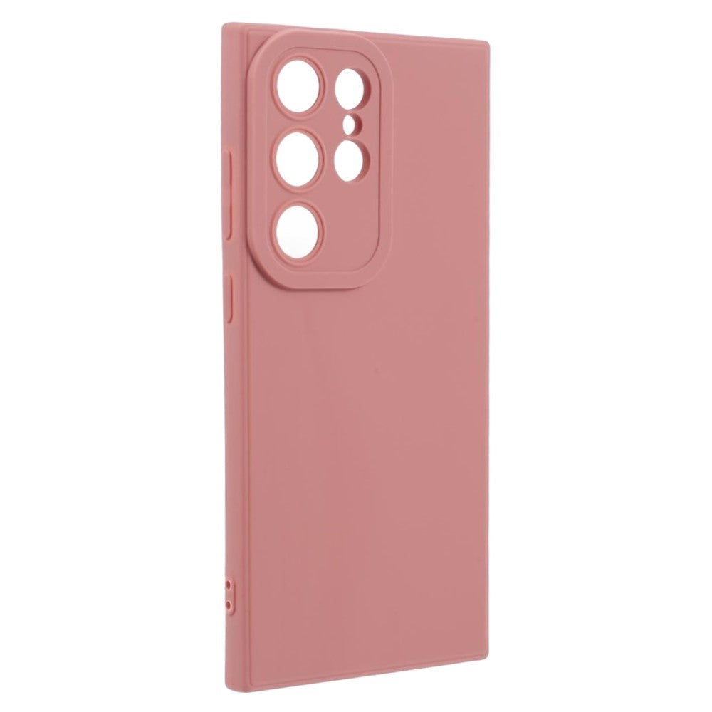 Samsung Galaxy S24 Ultra Mat Fleksibel Plastik Cover - Lyserød