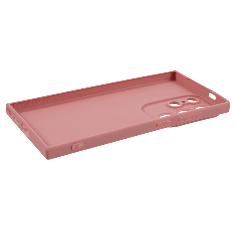 Samsung Galaxy S24 Ultra Mat Fleksibel Plastik Cover - Lyserød