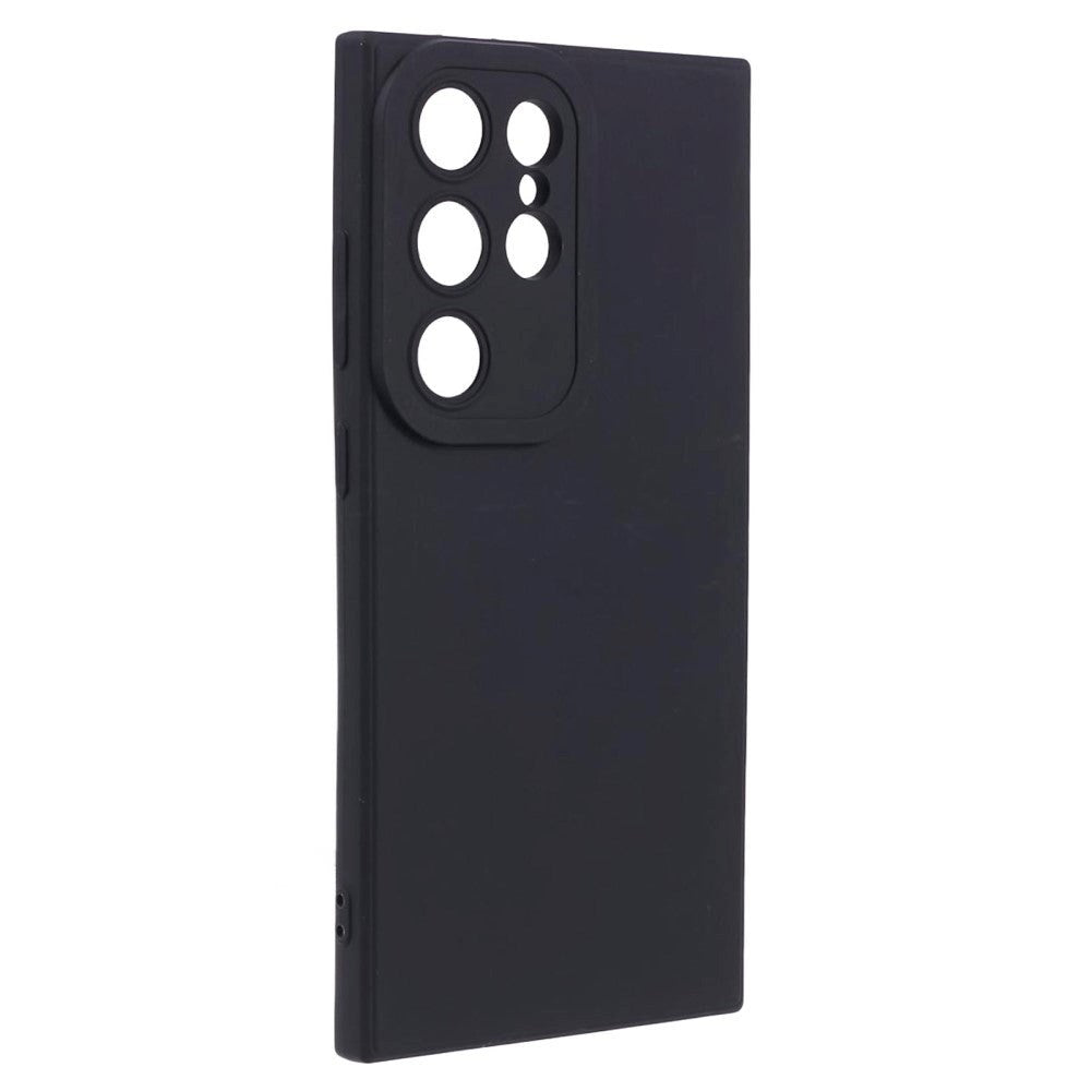 Samsung Galaxy S24 Ultra Mat Fleksibel Plastik Cover - Sort
