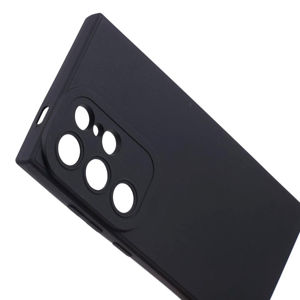 Samsung Galaxy S24 Ultra Mat Fleksibel Plastik Cover - Sort