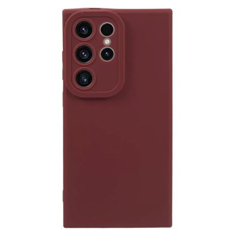 Samsung Galaxy S24 Ultra Mat Fleksibel Plastik Cover - Rød