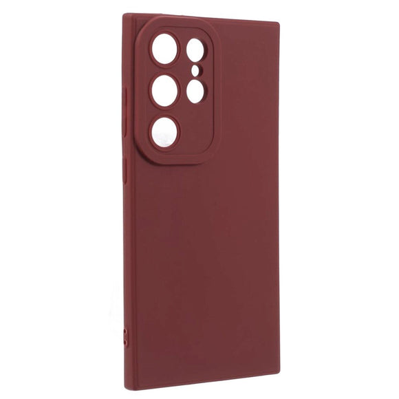 Samsung Galaxy S24 Ultra Mat Fleksibel Plastik Cover - Rød