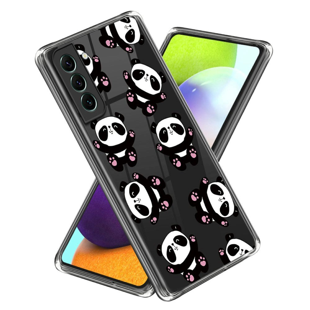 Samsung Galaxy S24 Fleksibelt Gennemsigtigt Cover m. Print - Pandaer