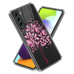 Samsung Galaxy S24 Fleksibelt Gennemsigtigt Cover m. Print - Blomstertræ
