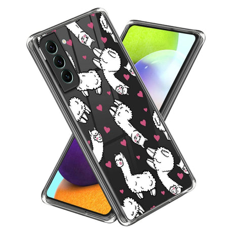 Samsung Galaxy S24 Fleksibelt Gennemsigtigt Cover m. Print - Forelsket Lama