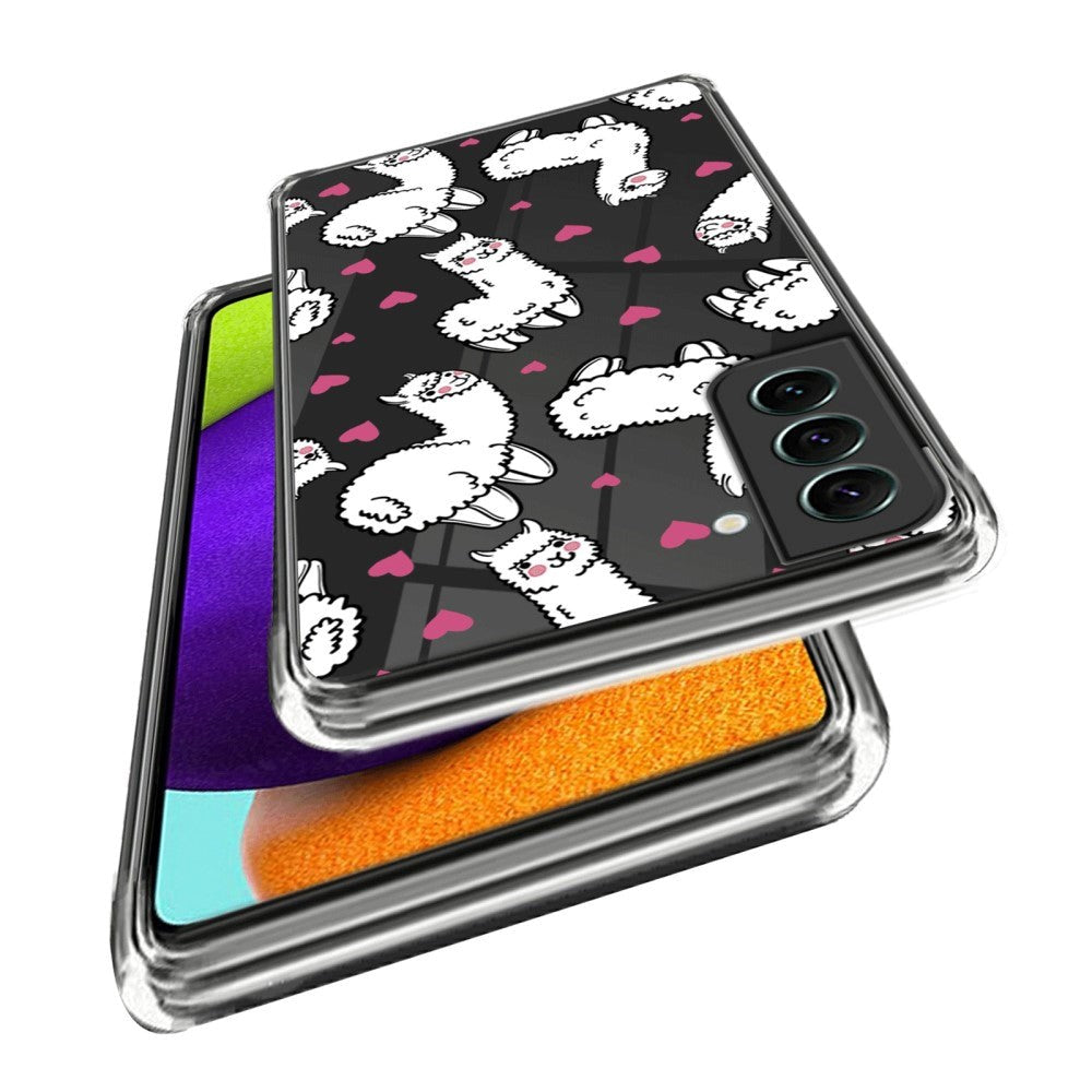 Samsung Galaxy S24 Fleksibelt Gennemsigtigt Cover m. Print - Forelsket Lama