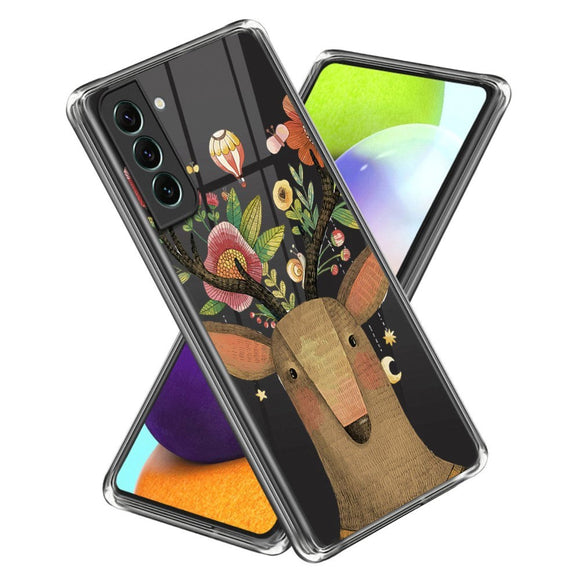 Samsung Galaxy S24 Fleksibelt Gennemsigtigt Cover m. Print - Hjort