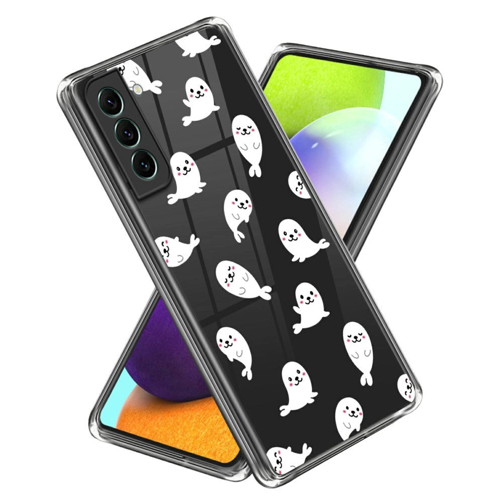 Samsung Galaxy S24 Fleksibelt Gennemsigtigt Cover m. Print - Sæler