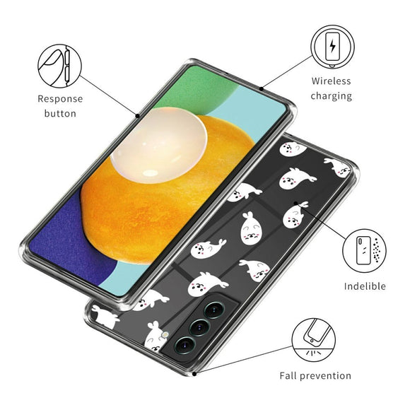 Samsung Galaxy S24 Fleksibelt Gennemsigtigt Cover m. Print - Sæler