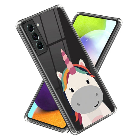 Samsung Galaxy S24+ (Plus) Fleksibelt Plastik Cover m. Motiv - Enhjørning