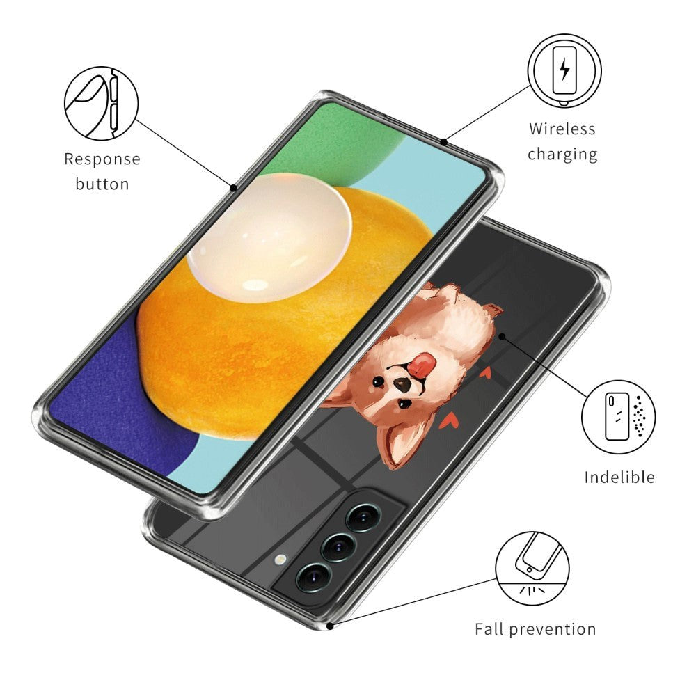 Samsung Galaxy S24+ (Plus) Fleksibelt Plastik Cover m. Motiv - Corgi