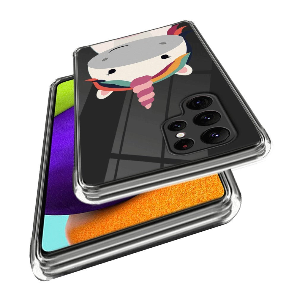 Samsung Galaxy S24 Ultra Fleksibelt Plastik Cover m. Motiv - Enhjørning