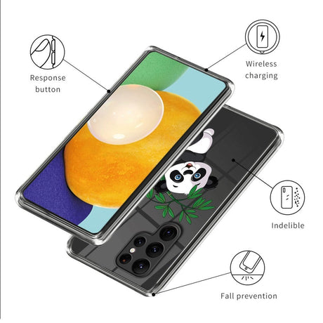 Samsung Galaxy S24 Ultra Fleksibelt Plastik Cover m. Motiv - Panda