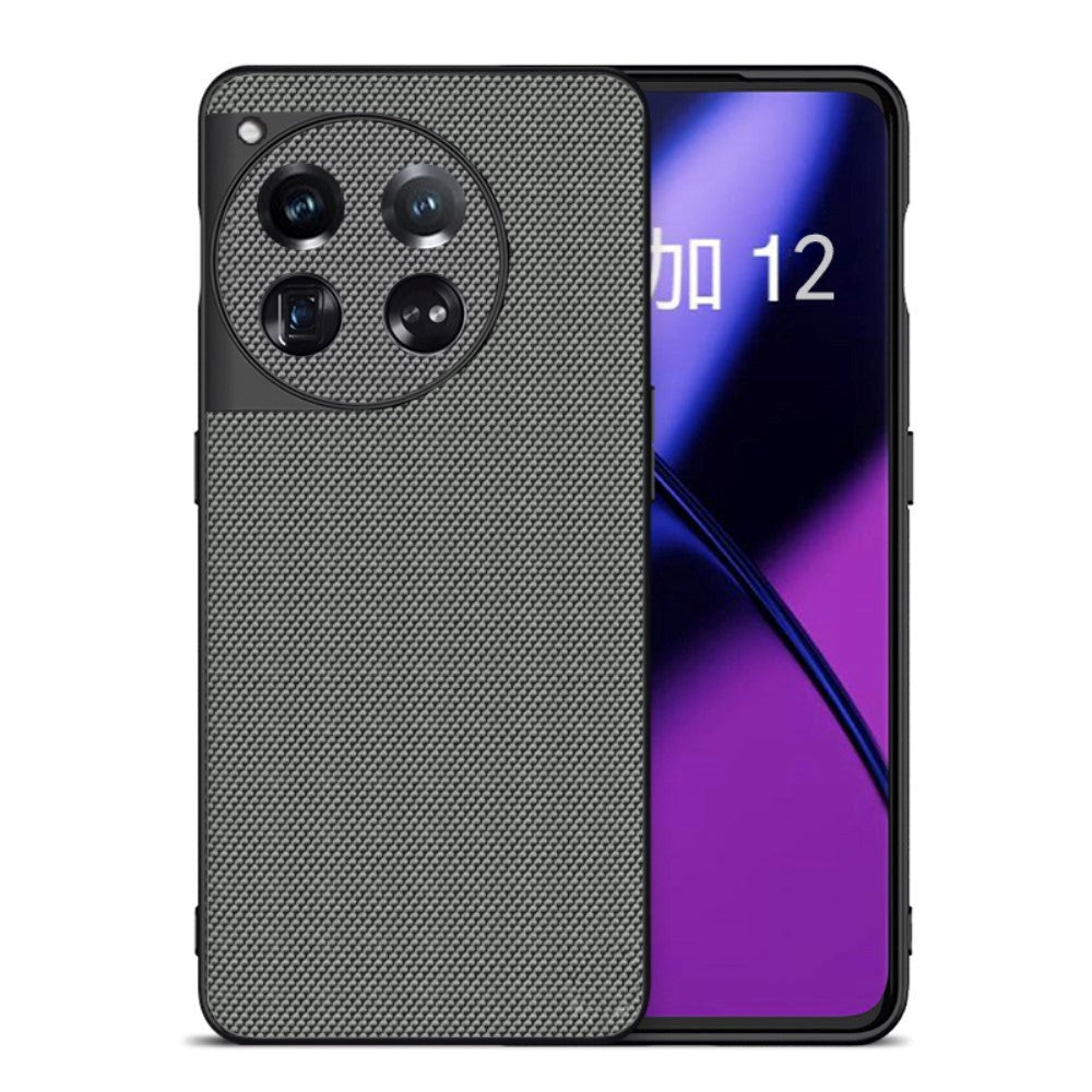 OnePlus 12 Fleksibelt Plastik Nylon Cover - Grå