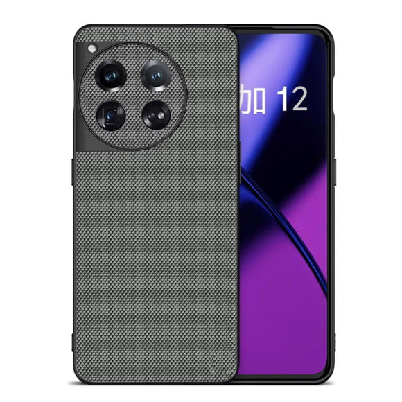 OnePlus 12 Fleksibelt Plastik Nylon Cover - Grå