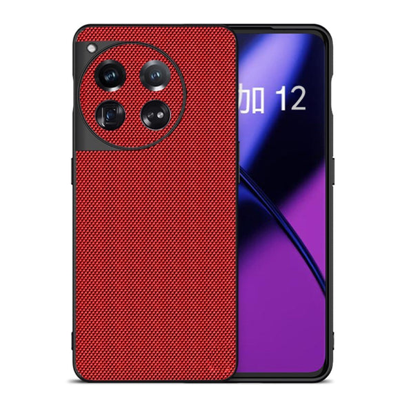 OnePlus 12 Fleksibelt Plastik Nylon Cover - Rød
