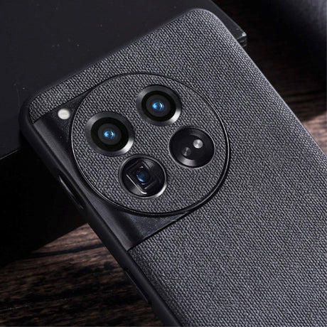 OnePlus 12 Stofbetrukket Plastik Cover - Blå