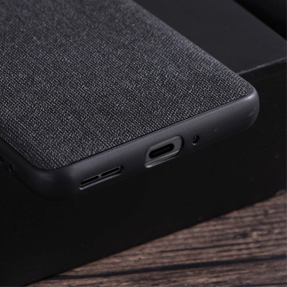 OnePlus 12 Stofbetrukket Plastik Cover - Blå