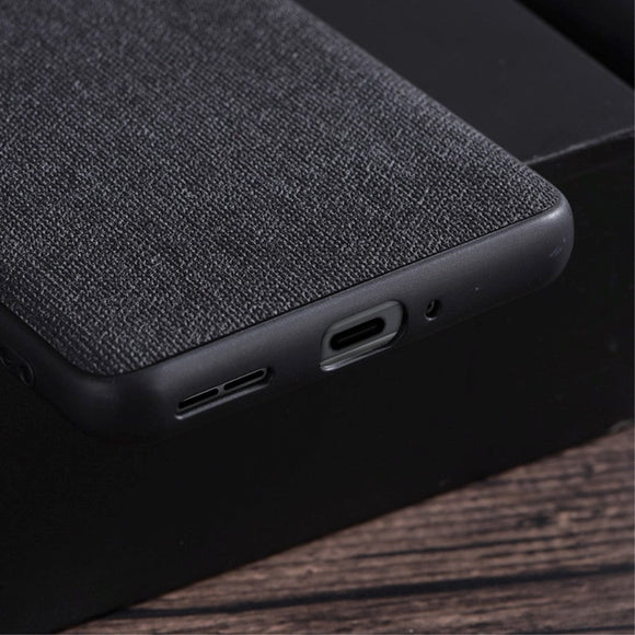 OnePlus 12 Stofbetrukket Plastik Cover - Grå