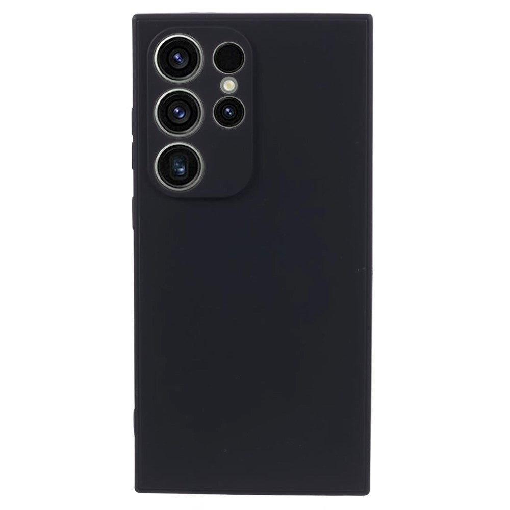 Samsung Galaxy S24 Ultra Fleksibelt TPU Plastik Cover - Sort