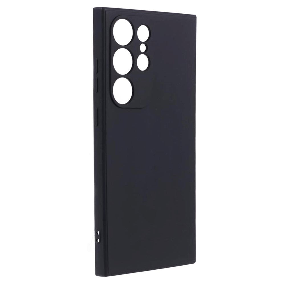 Samsung Galaxy S24 Ultra Fleksibelt TPU Plastik Cover - Sort