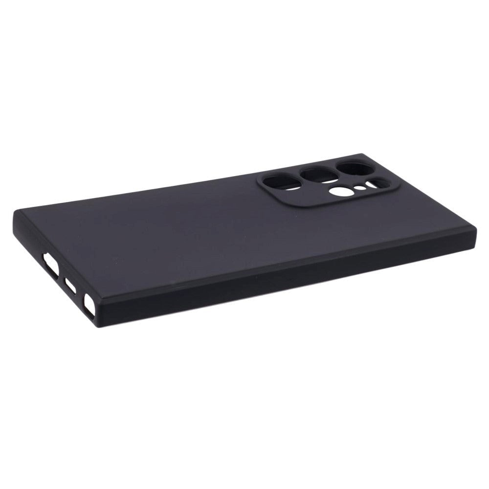 Samsung Galaxy S24 Ultra Fleksibelt TPU Plastik Cover - Sort