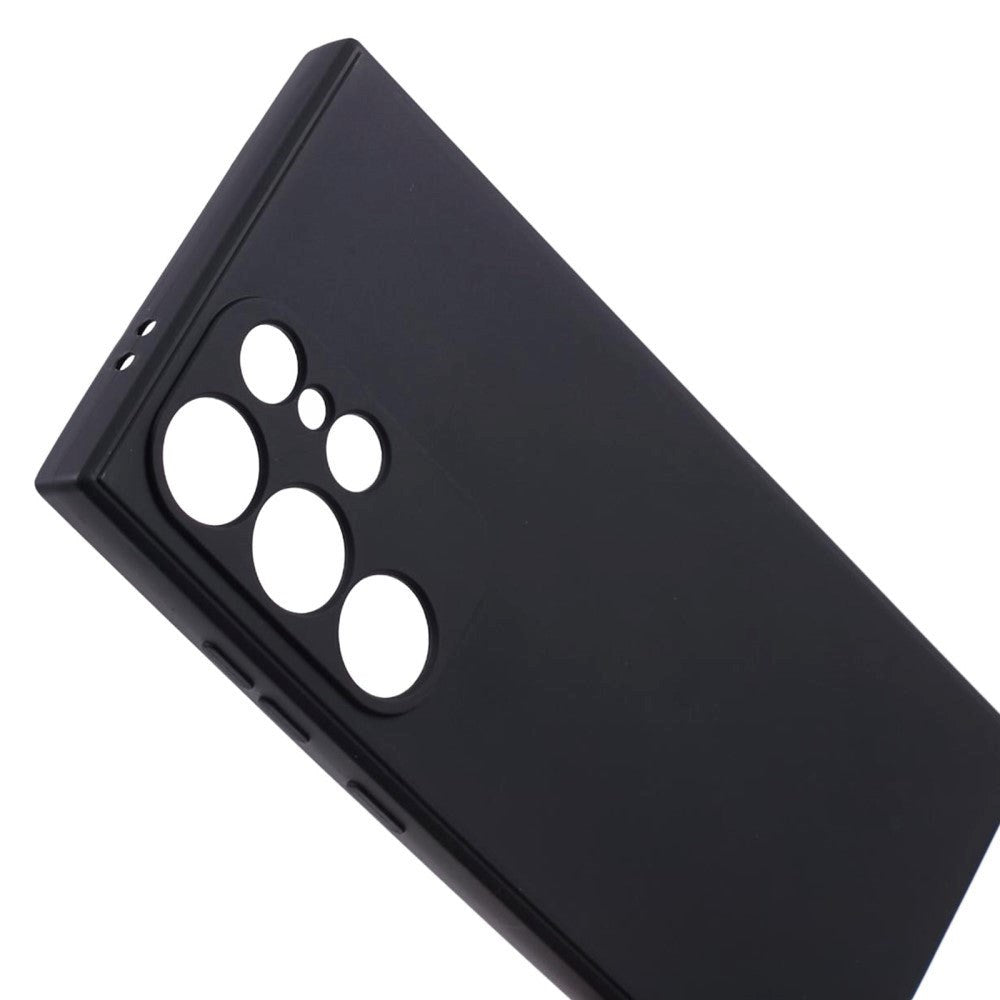 Samsung Galaxy S24 Ultra Fleksibelt TPU Plastik Cover - Sort