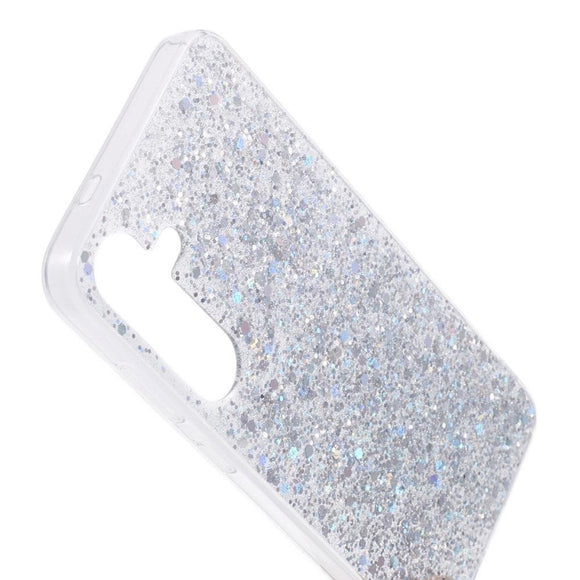 Samsung Galaxy S24 Glitter Cover - Sølv