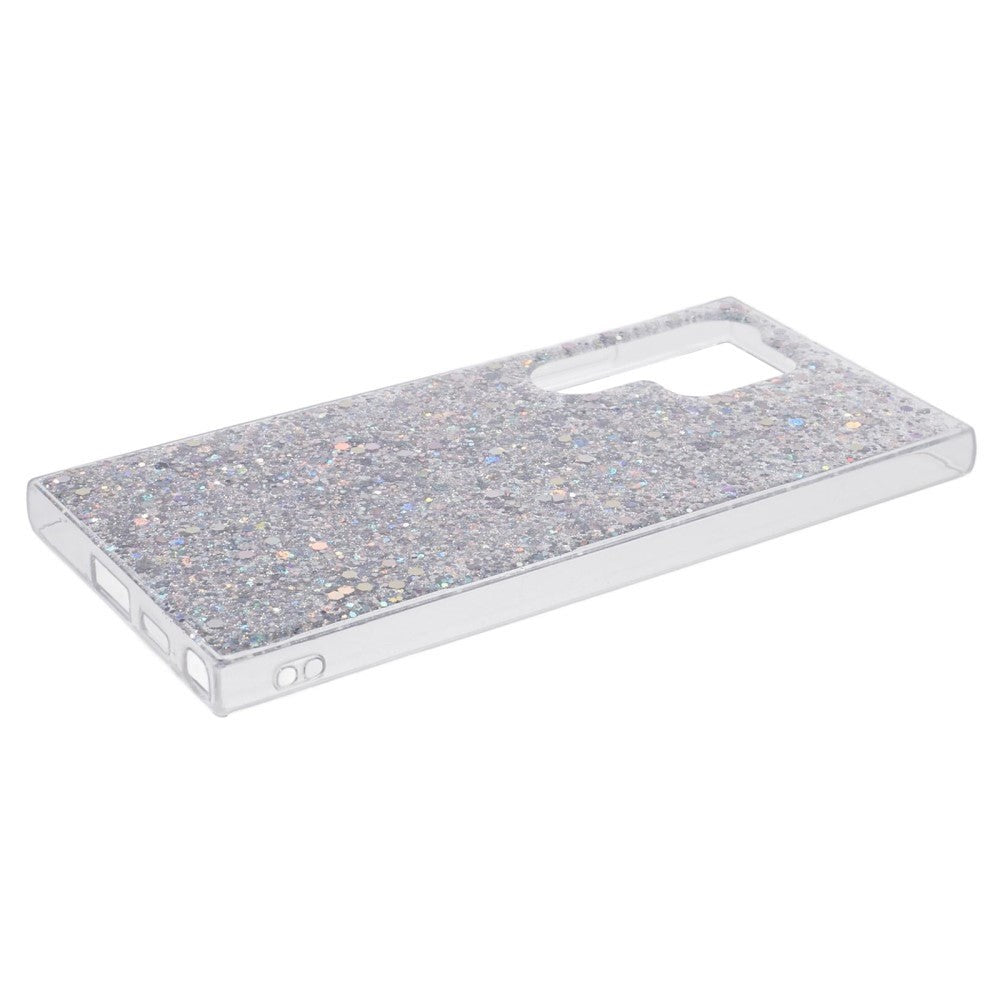 Samsung Galaxy S24 Ultra Glitter Cover - Sølv