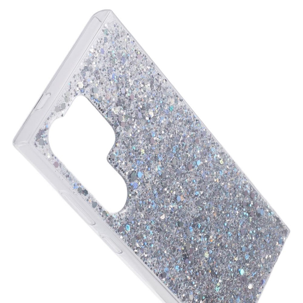 Samsung Galaxy S24 Ultra Glitter Cover - Sølv