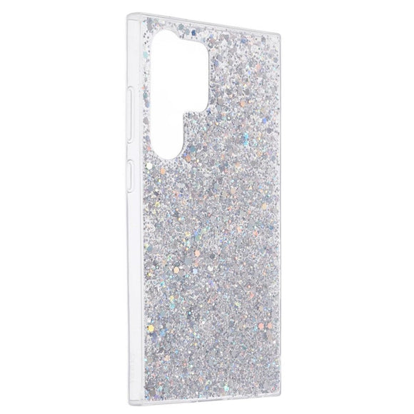 Samsung Galaxy S24 Ultra Glitter Cover - Sølv