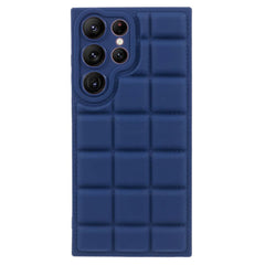 Samsung Galaxy S24 Ultra Fleksibelt Plastik Cover m. Jakke Tekstur - Blå